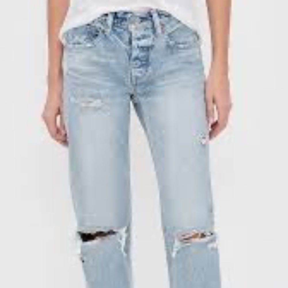 Moussy Vintage Mid Rise ankle straight leg jeans